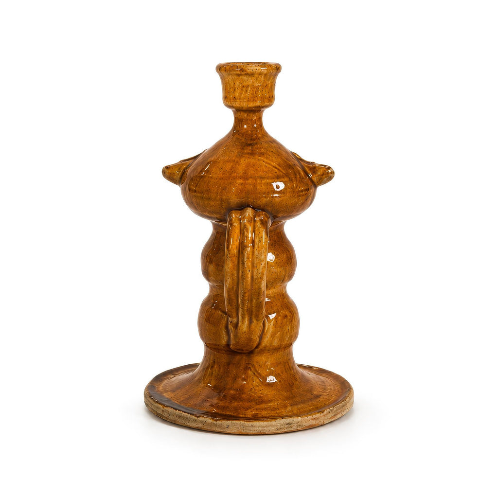 Antique Glazed Ceramic Oil Lamp from Southern Italy, 1880 — image 3