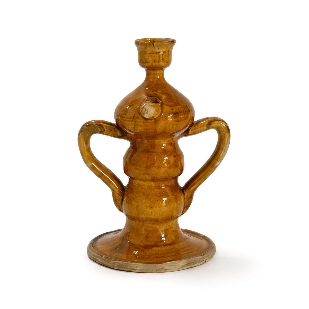 Antique Glazed Ceramic Oil Lamp from Southern Italy, 1880 — image 5