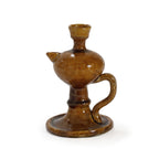 Oil Lamp With Dark Glaze — image 2
