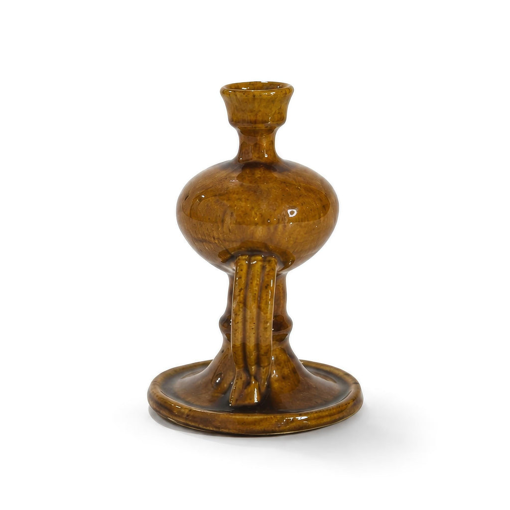 Oil Lamp With Dark Glaze — image 5