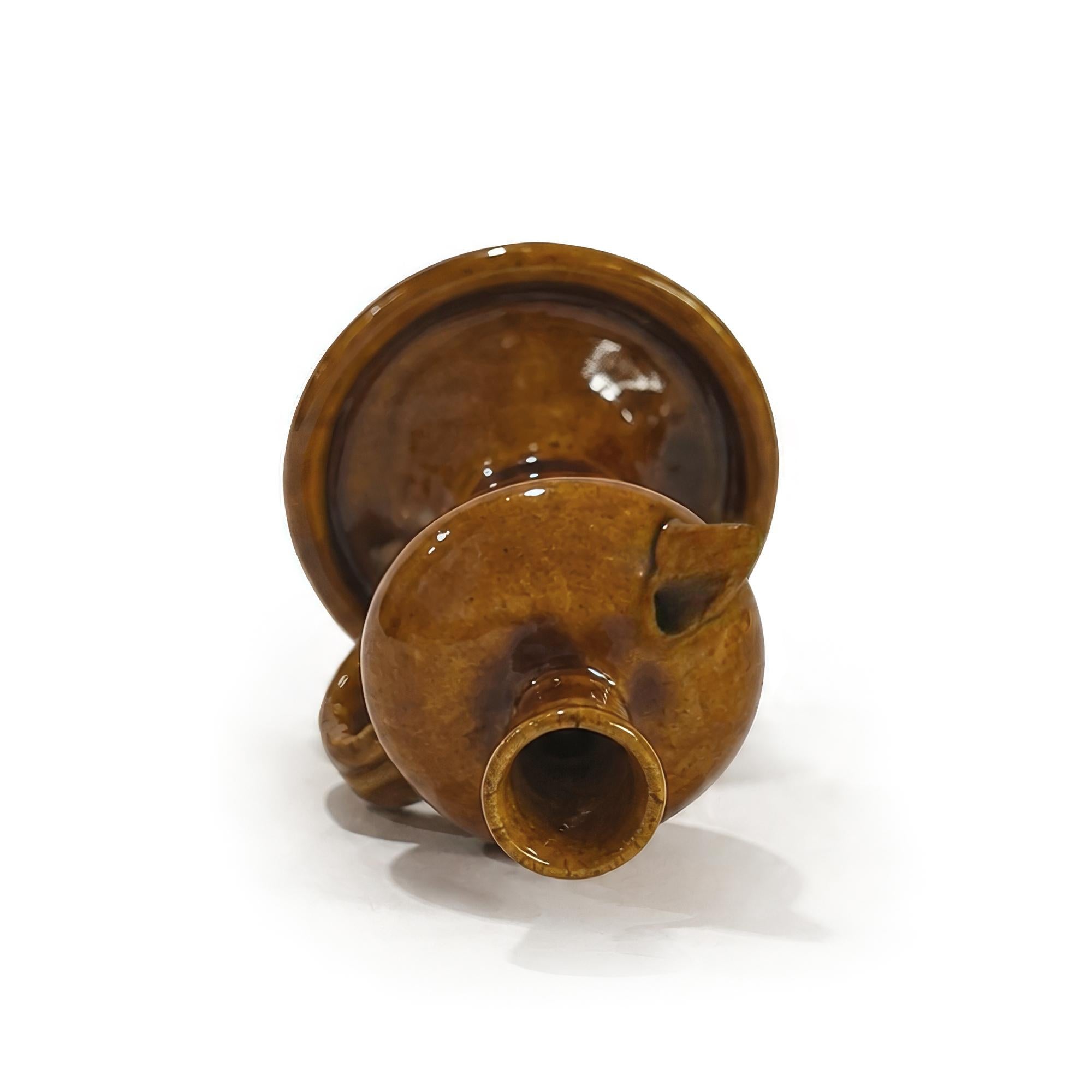 Oil Lamp With Dark Glaze — image 7