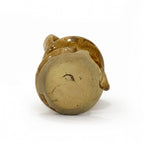 Antique Glazed Ceramic Oil Lamp, Ochre Finish, Southern Italy, 1880 — image 5