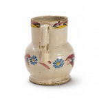 Hand-Thrown Terracotta Jug, Floral Motif, Antique from Puglia, 1880 — image 3