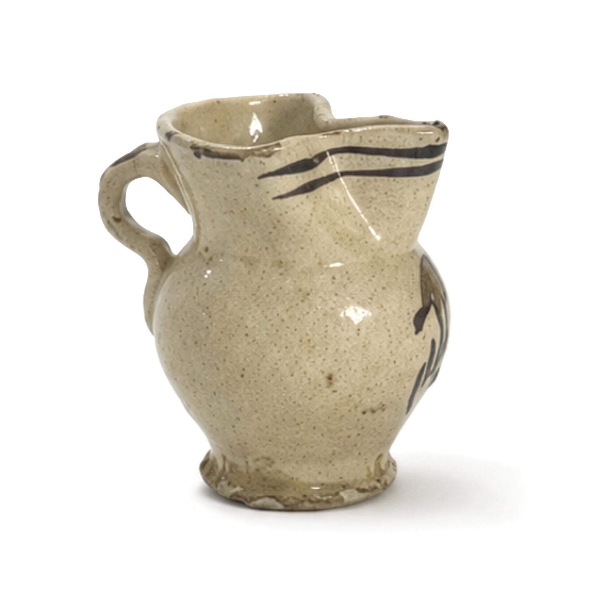 Hand-Painted Antique Ceramic Jug from Puglia, Italy, 1880 — image 2