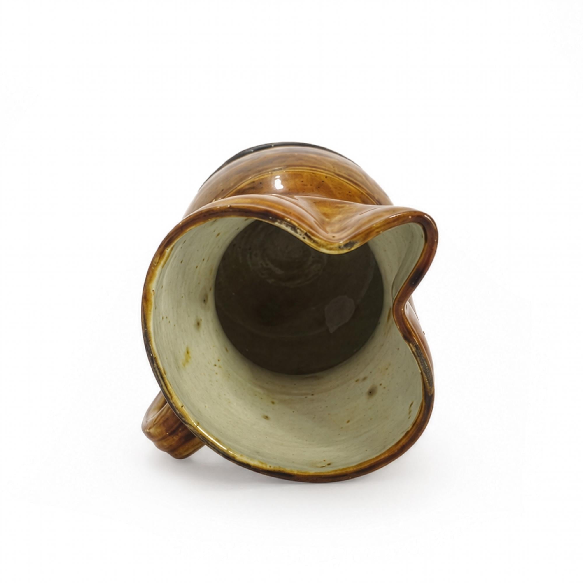 Antique Terracotta Jug, Hand-Thrown, Glazed, Southern Italy, 1880 — image 6