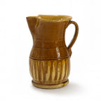 Glazed Terracotta Jug, Ochre Drip Decoration, Hand-Thrown, Italy, 1880 — image 4
