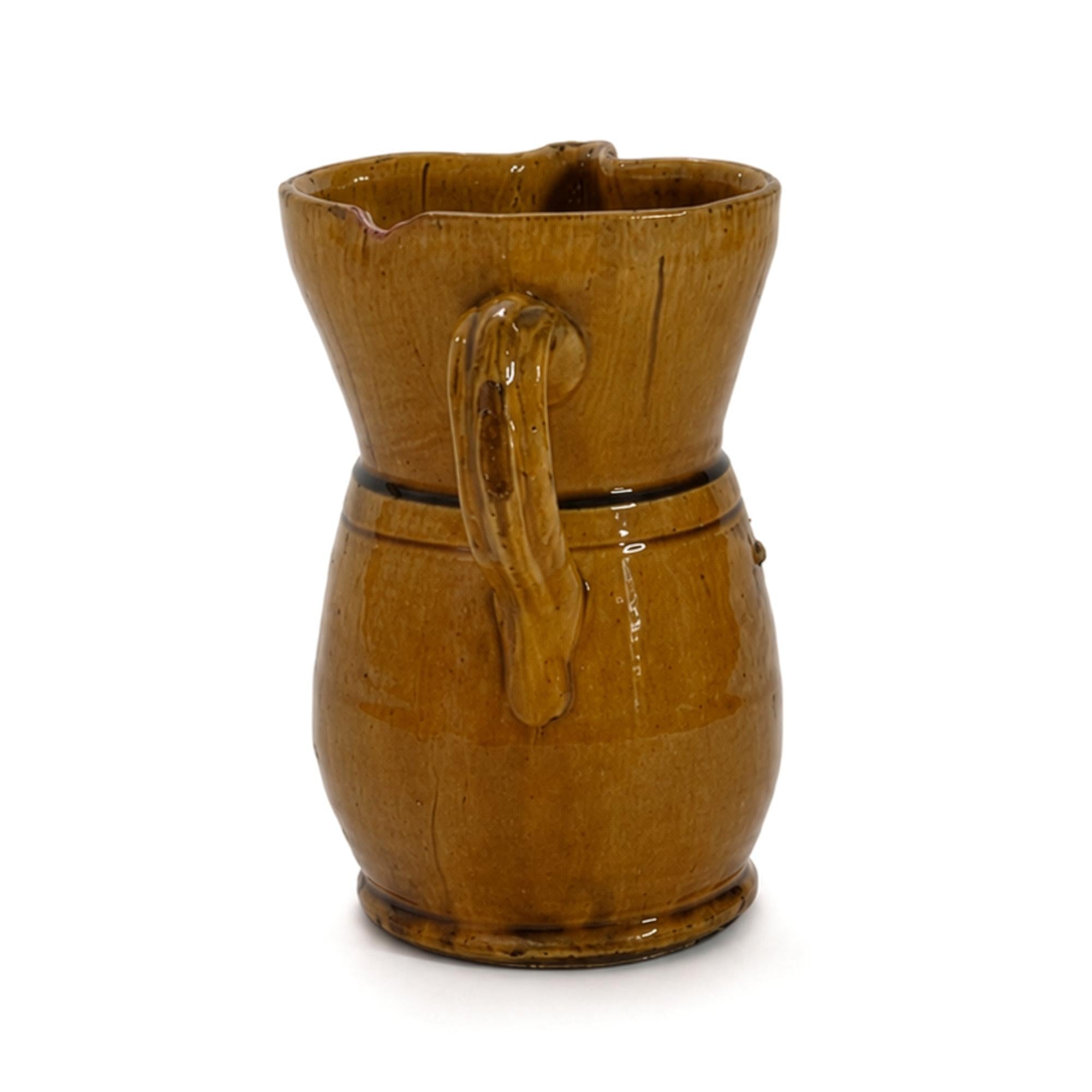 Antique Hand-Thrown Terracotta Jug from Puglia, Italy, 1880 — image 3