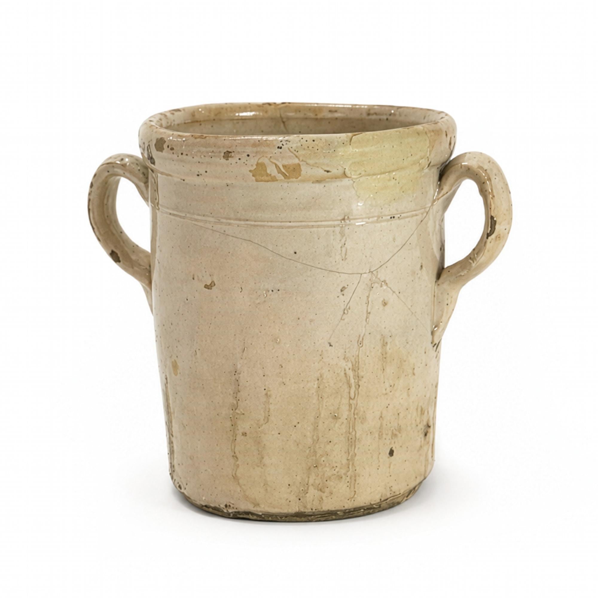 Antique 19th Century Puglian Glazed Terracotta Storage Vessel, Italy — image 2