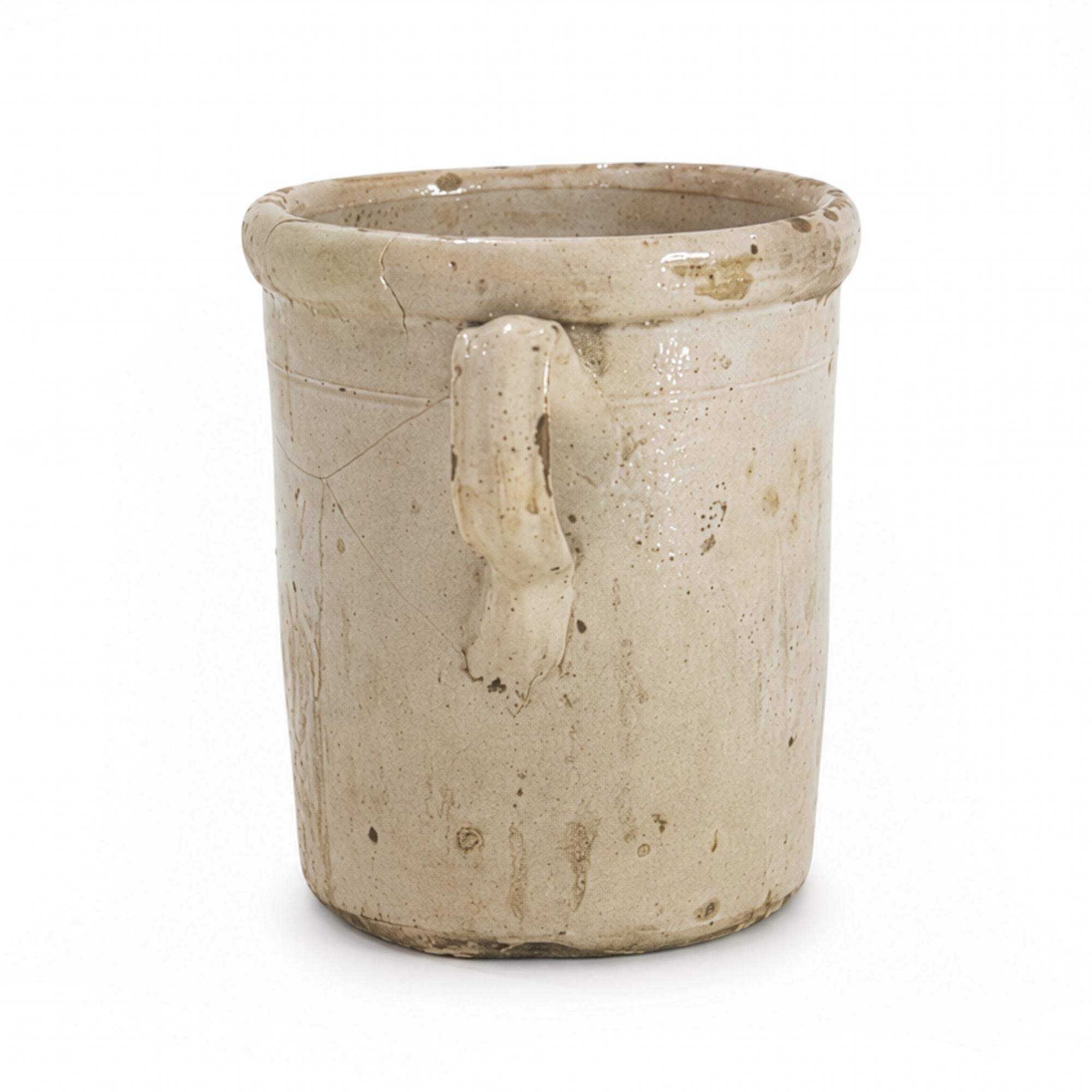 Antique 19th Century Puglian Glazed Terracotta Storage Vessel, Italy — image 5
