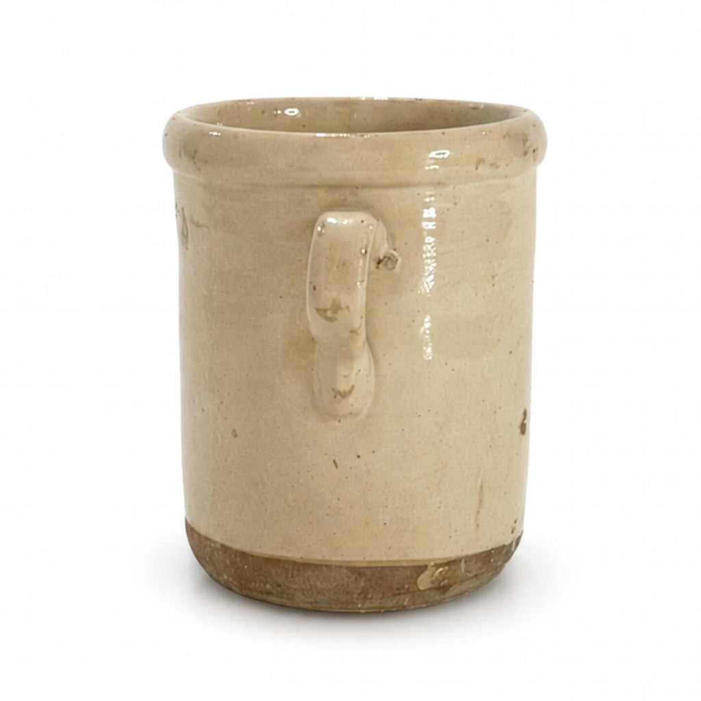 19th Century Puglian Glazed Terracotta Storage Vessel with Twin Handles — image 3