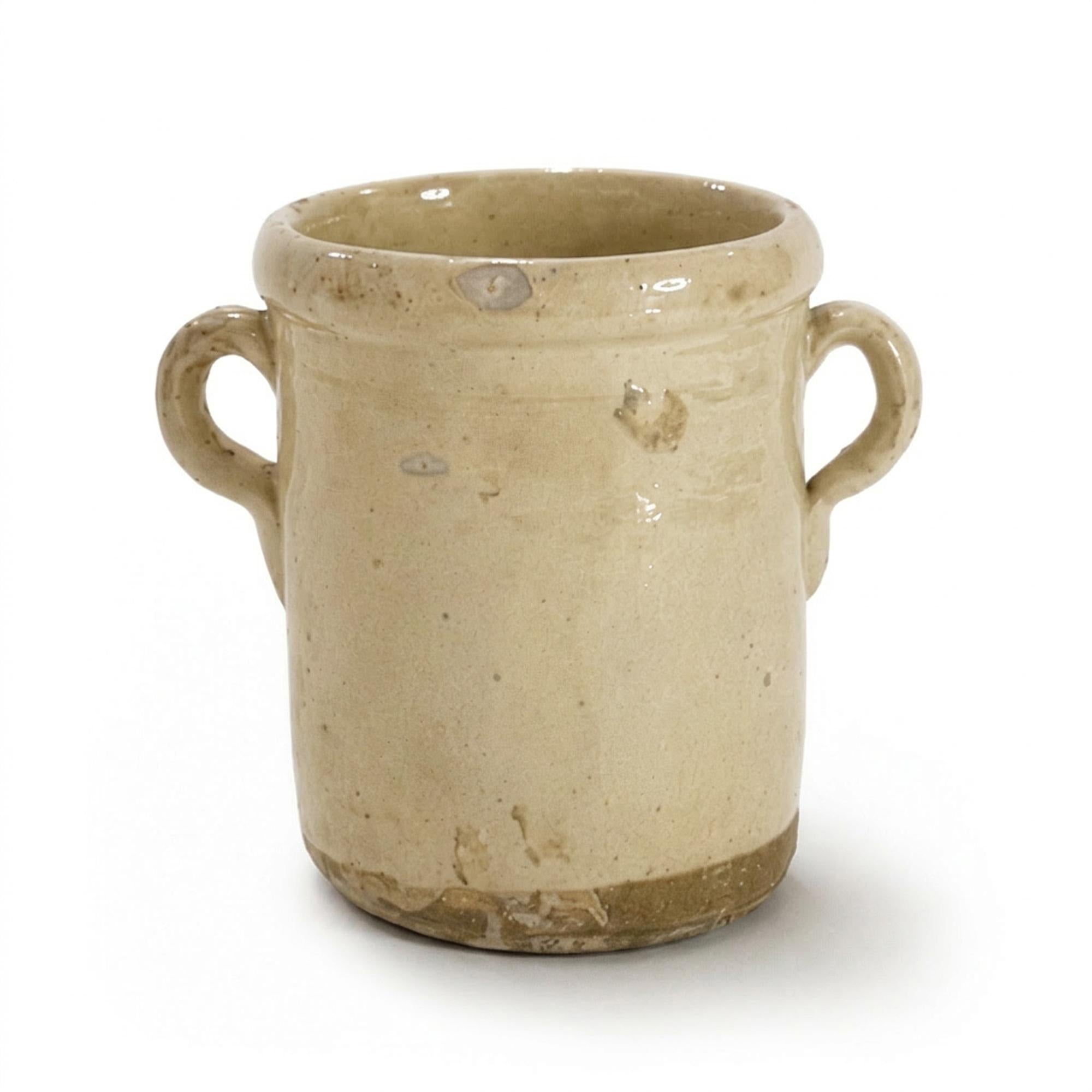 19th Century Puglian Glazed Terracotta Storage Vessel with Twin Handles — image 4