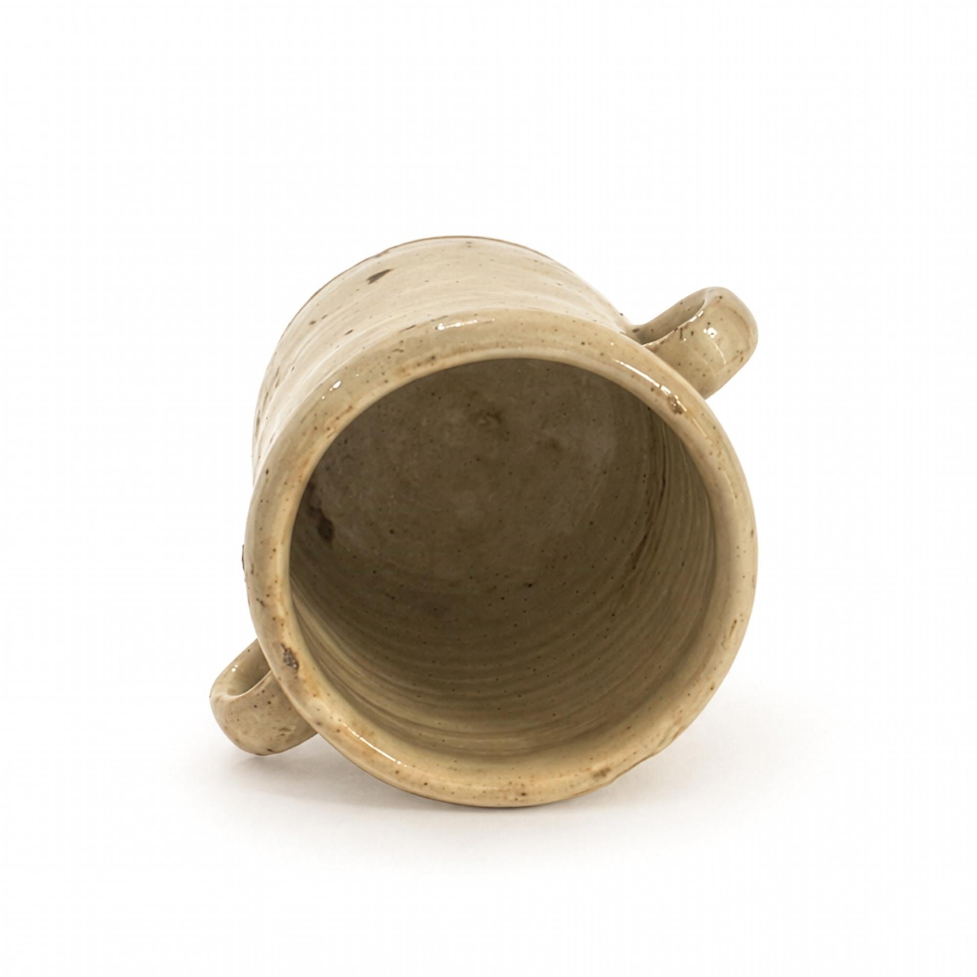 19th Century Puglian Glazed Terracotta Storage Vessel with Twin Handles — image 7