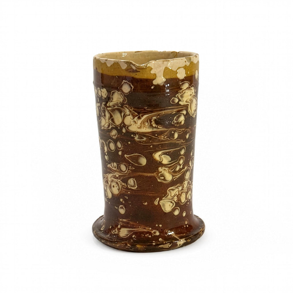 Puglian Glazed Terracotta Pitcher, Floral Decor, Antique, 19th Century — image 5