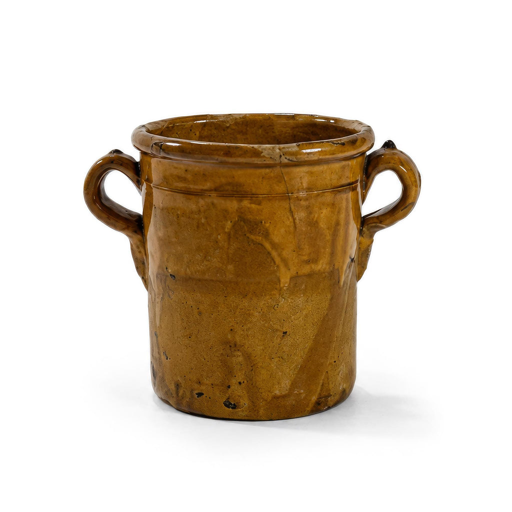 Antique Puglian Glazed Terracotta Preserve Jar with Twin Handles, 1880 — image 2