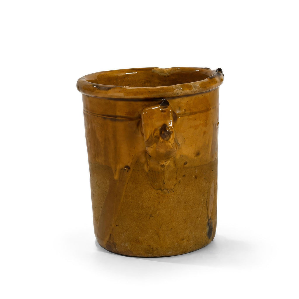 Antique Puglian Glazed Terracotta Preserve Jar with Twin Handles, 1880 — image 3