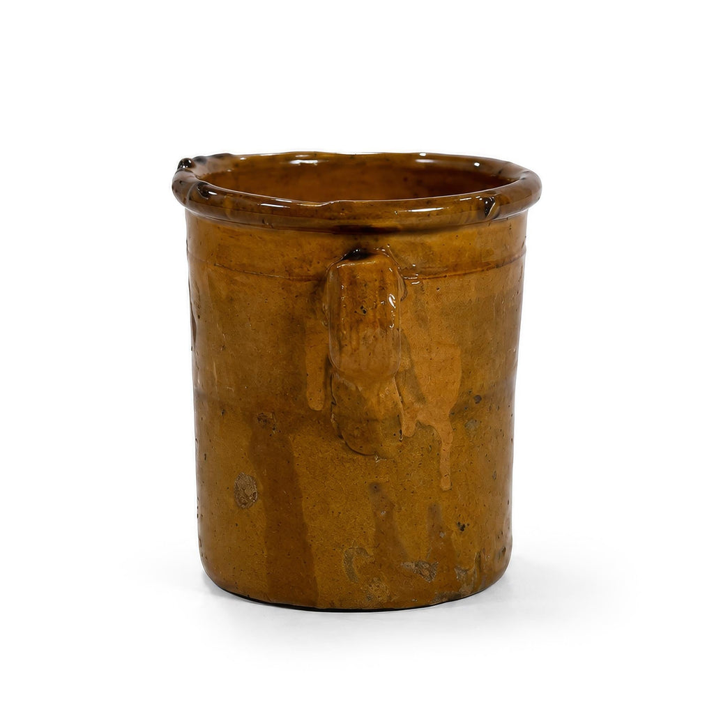 Antique Puglian Glazed Terracotta Preserve Jar with Twin Handles, 1880 — image 5