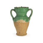 Antique Puglian Terracotta Amphora, Emerald Green Glaze, 19th Century — image 2