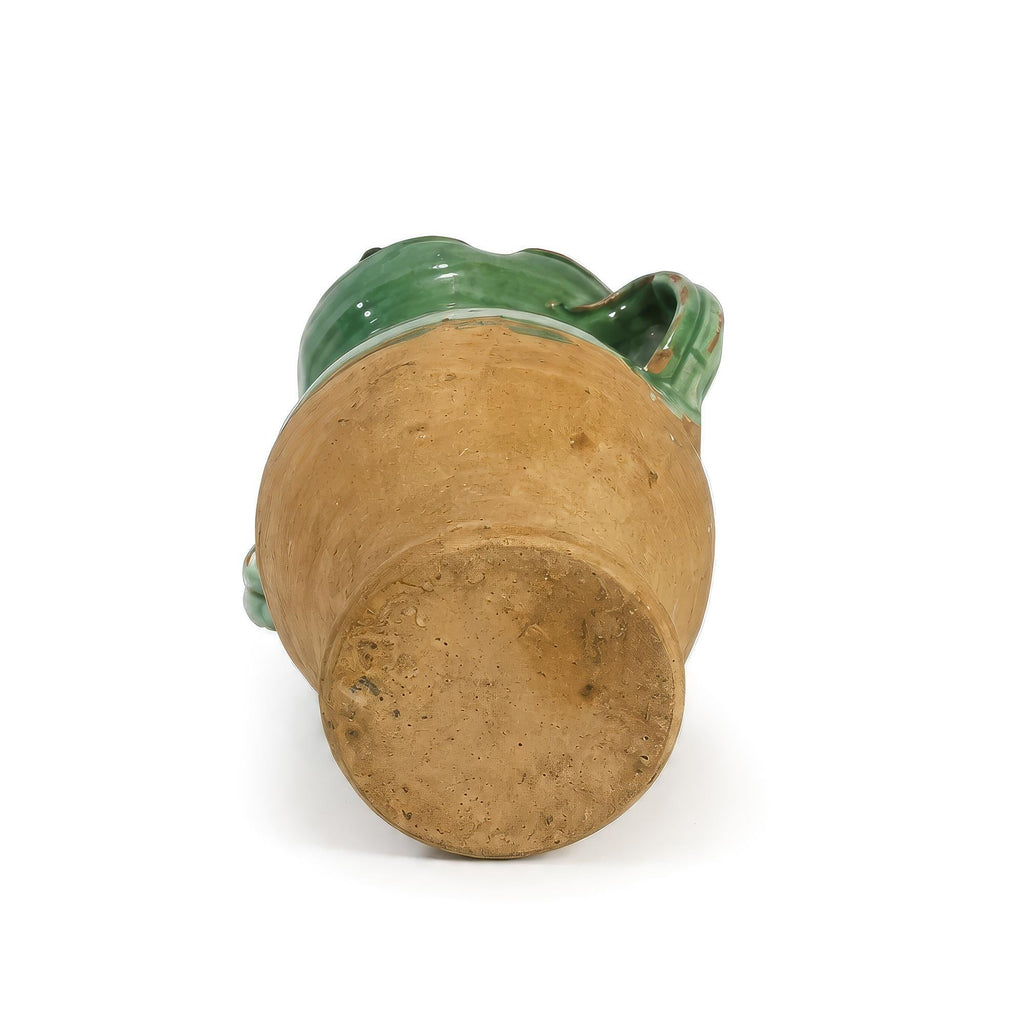 Antique Puglian Terracotta Amphora, Emerald Green Glaze, 19th Century — image 6