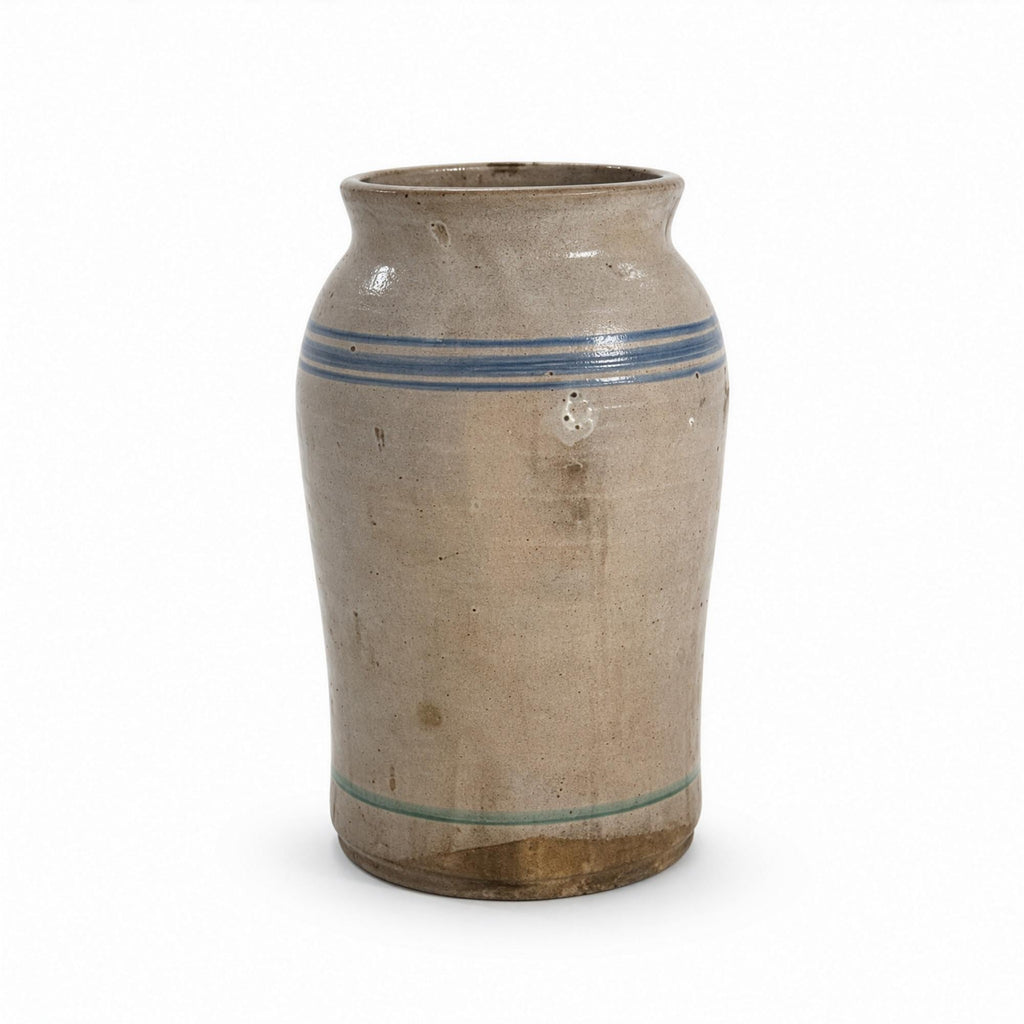 Antique Puglian Cream Glazed Terracotta Storage Vessel, 1880 — image 2