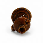 19th Century Puglian Brown Glazed Terracotta Single-Spout Oil Lamp — image 7