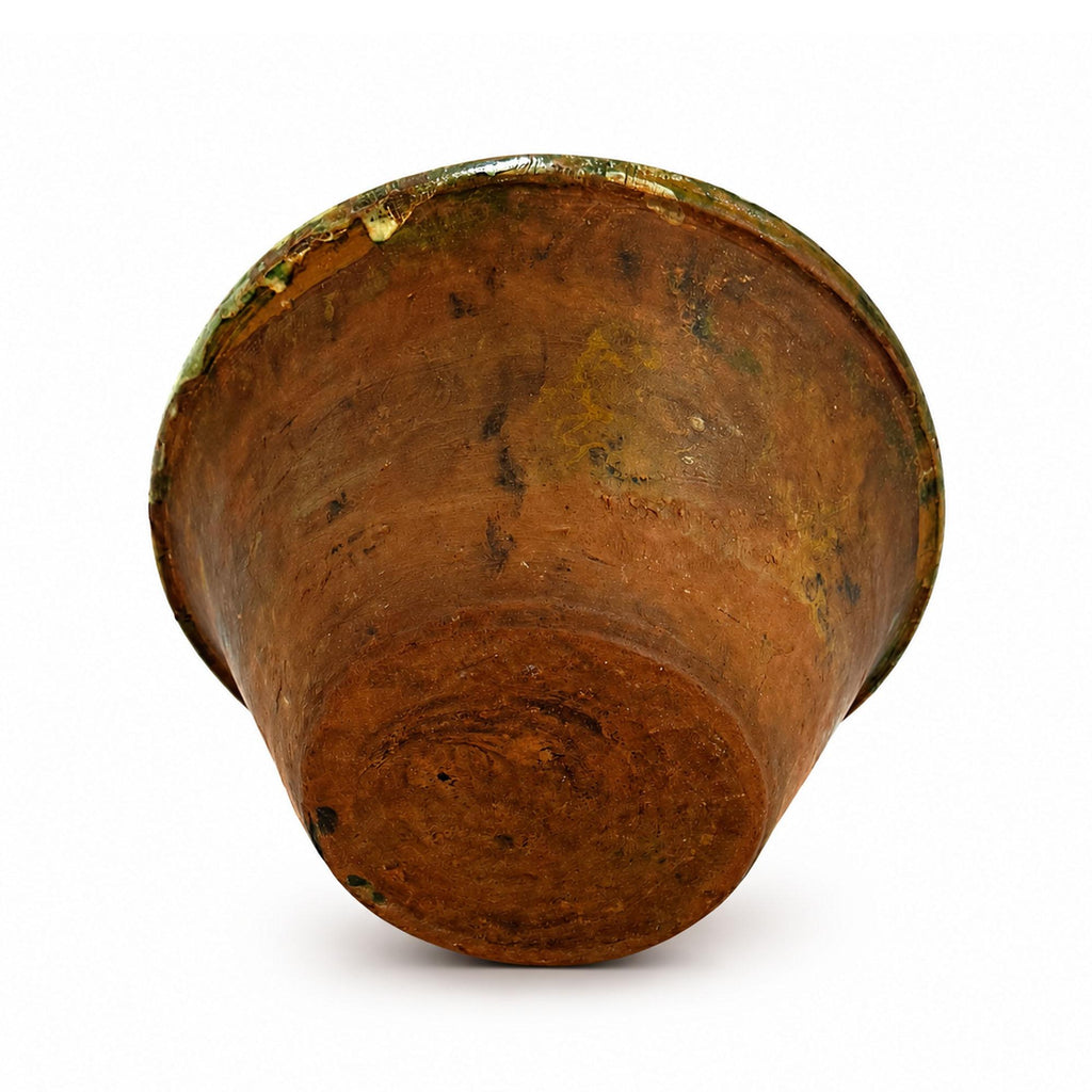 Antique Terracotta Passata Bowl, Green Splatter Glaze, Puglia, 1880 — image 6