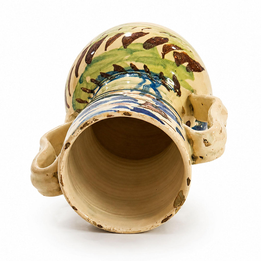 Antique Puglian Terracotta Amphora, Hand-Painted, 1880 — image 7