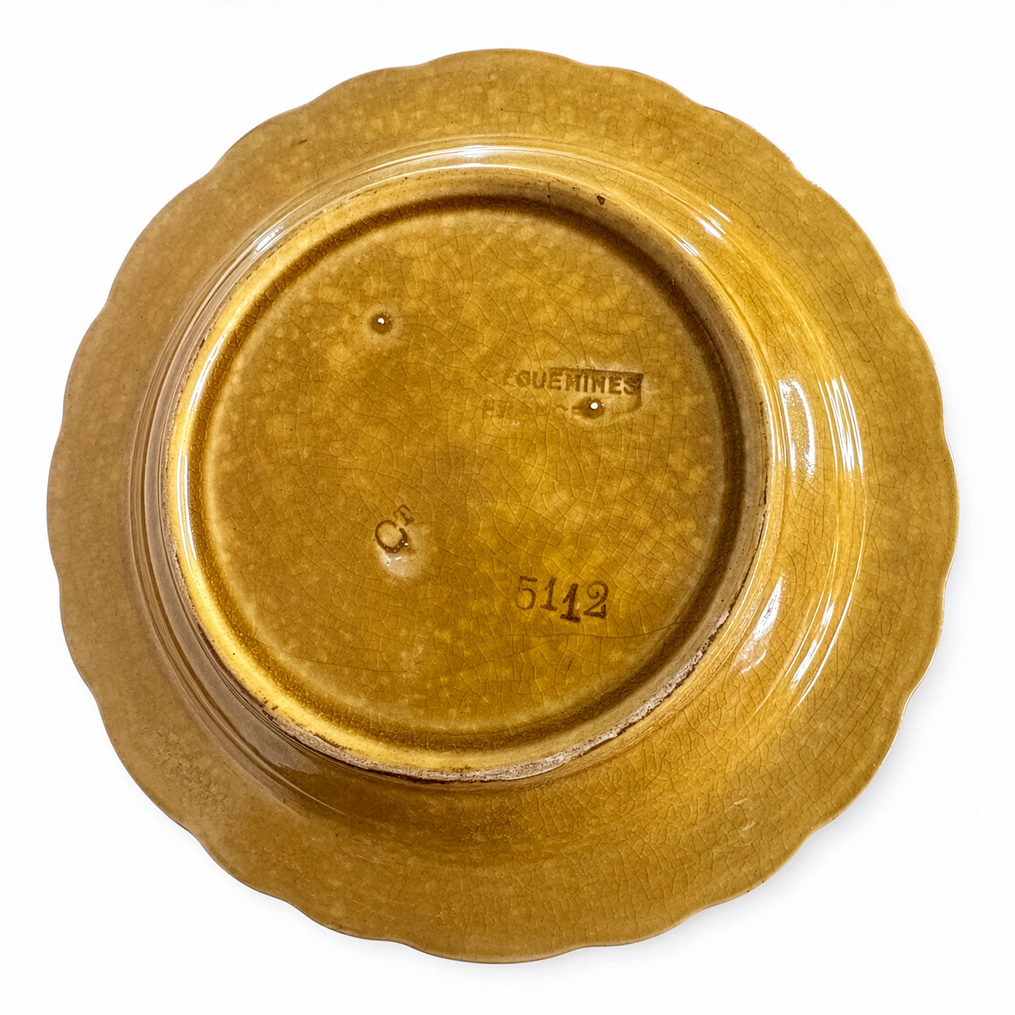 French Majolica Fruit Plates by Sarreguemines, Circa 1890