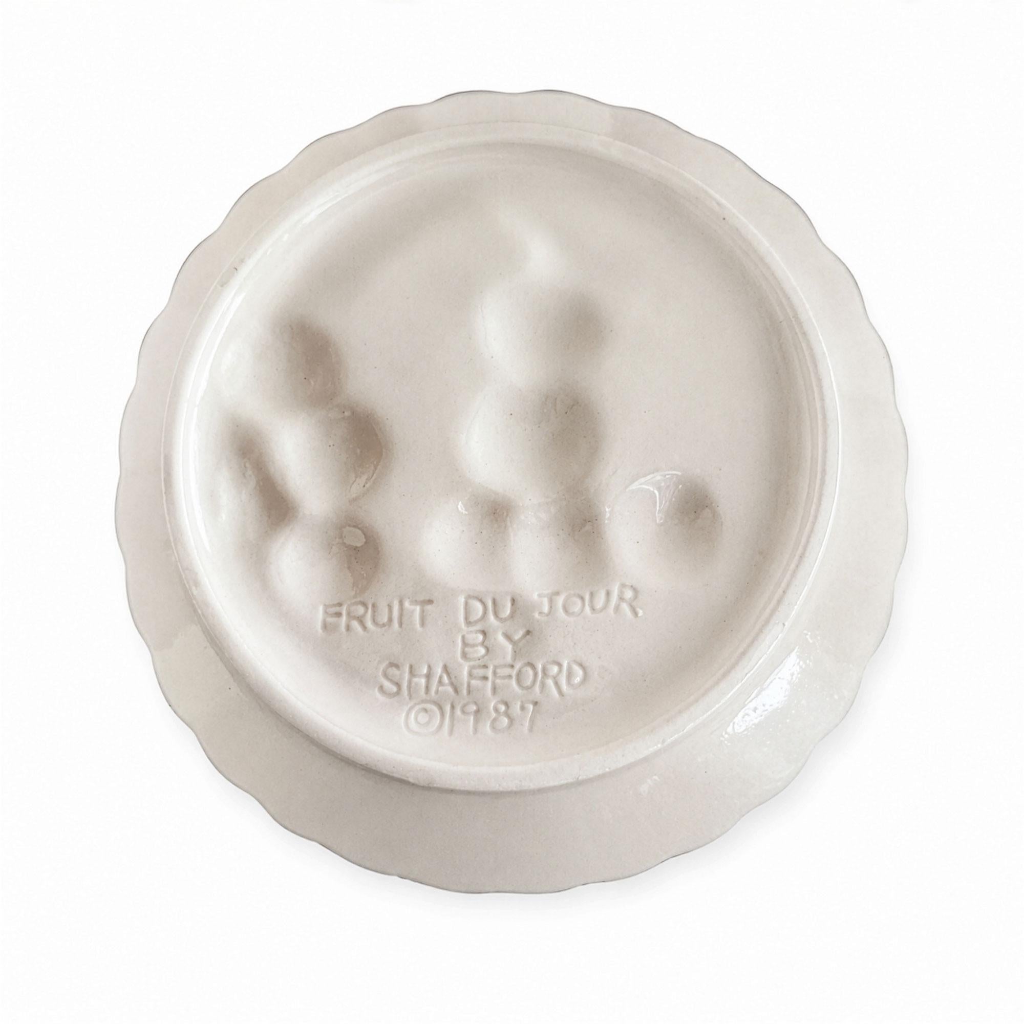 Set of Five Vintage Shafford Fruit du Jour Ceramic Salad Plates, 1987 — image 3