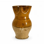 19th Century Antique Puglian Two-Tone Glazed Terracotta Pitcher — image 3