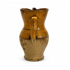 19th Century Antique Puglian Two-Tone Glazed Terracotta Pitcher — image 5