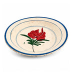 19th Century Puglian Large Glazed Terracotta Serving Platter with Hand-Painted R — image 2