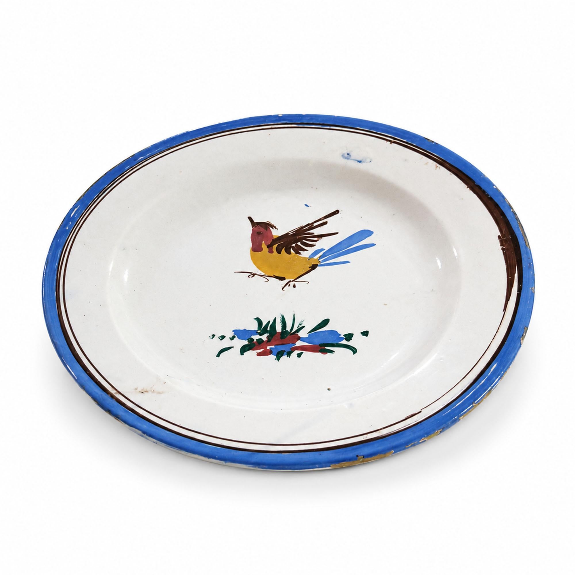 Antique Vintage Plate, 11 Inch Diameter, Decorative Ceramic Dish — image 2