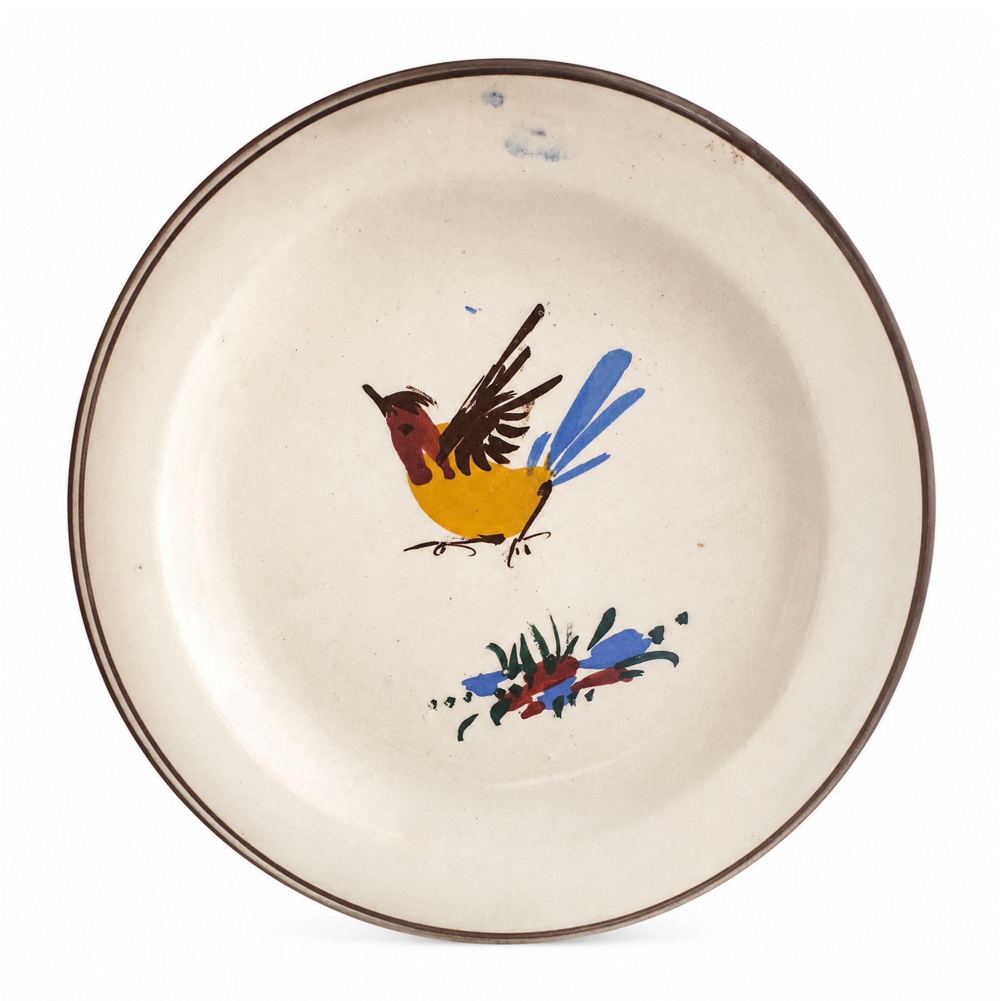 Antique Vintage Plate, 11 Inch Diameter, Decorative Ceramic Dish — image 5