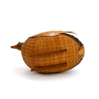 Vintage Handwoven Wicker Swan Basket - Reed and Rattan Design — image 7