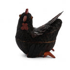 1970s Vintage Chinese Wicker Chicken Basket with Lid, Bamboo & Rattan — image 2