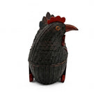 1970s Vintage Chinese Wicker Chicken Basket with Lid, Bamboo & Rattan — image 3