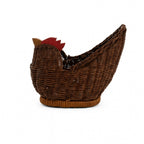 Vintage Chinese Wicker Hen Basket, Handwoven Rattan, 1970s — image 2