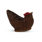 Vintage Chinese Wicker Hen Basket, Handwoven Rattan, 1970s — image 4