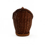 Vintage Chinese Wicker Hen Basket, Handwoven Rattan, 1970s — image 5