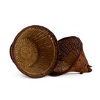 Vintage Chinese Wicker Hen Basket with Lid, Handwoven Rattan, 1970s — image 7