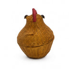 Vintage Chinese Wicker Hen Baskets, Handwoven Rattan, 1970s Folk Art — image 5