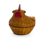 Vintage Chinese Wicker Hen Baskets, Handwoven Rattan, 1970s Folk Art — image 6