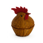 Vintage Chinese Wicker Hen Baskets, Handwoven Rattan, 1970s Folk Art — image 7
