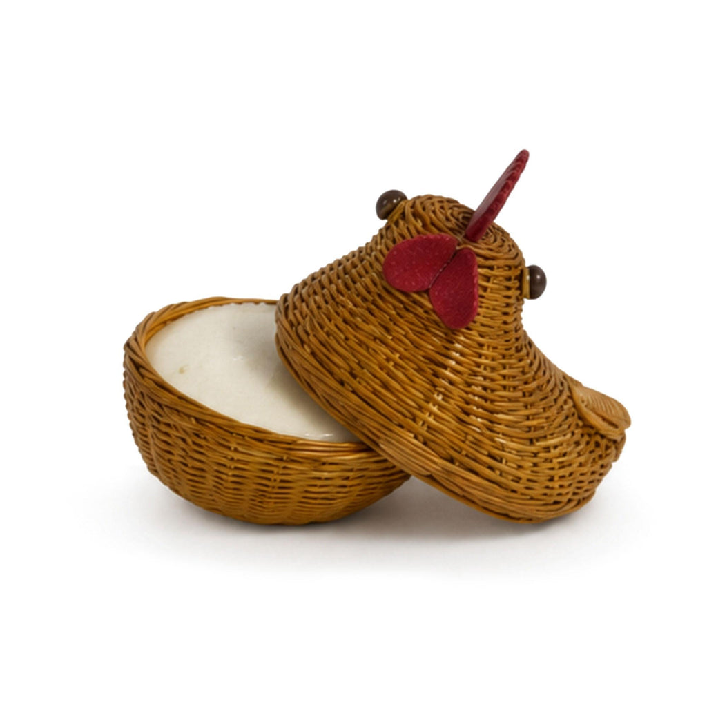 Vintage Chinese Wicker Hen Baskets, Handwoven Rattan, 1970s Folk Art — image 10