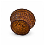 Vintage Chinese Wicker Hen Basket with Lid, Handwoven Rattan, 1970s — image 8