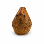 Vintage Chinese Wicker Pig and Bird Baskets, Rattan, Handwoven, 1970s — image 10