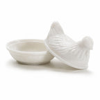 Small Vintage Milk Glass Hen on Nest Covered Dish, Circa 1970s — image 6