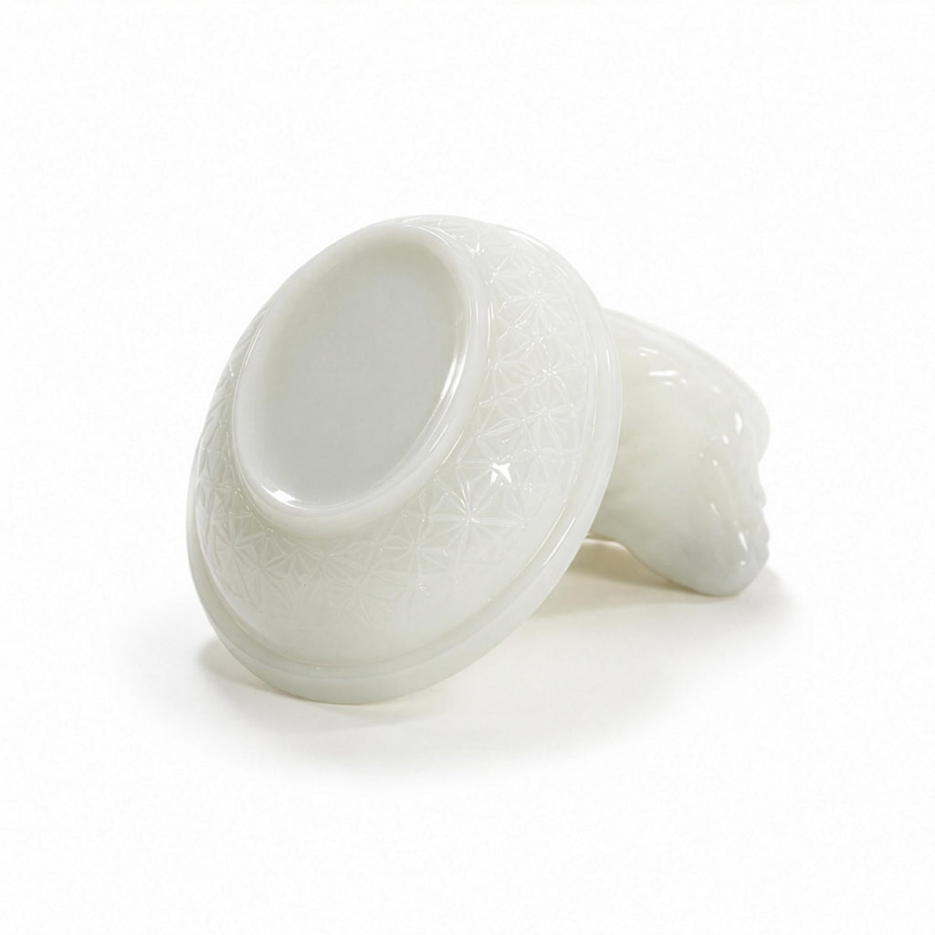 Small Vintage Milk Glass Hen on Nest Covered Dish, Circa 1970s — image 9