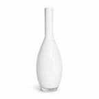 Vintage American White Glass Vase Collection, Set of 7