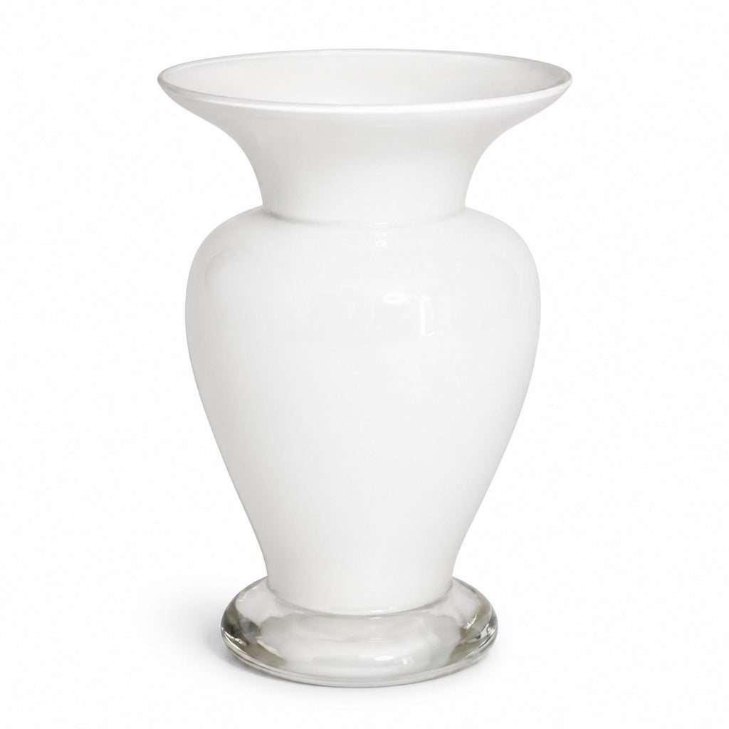 Vintage American White Glass Vase Collection, Set of 7 — image 5